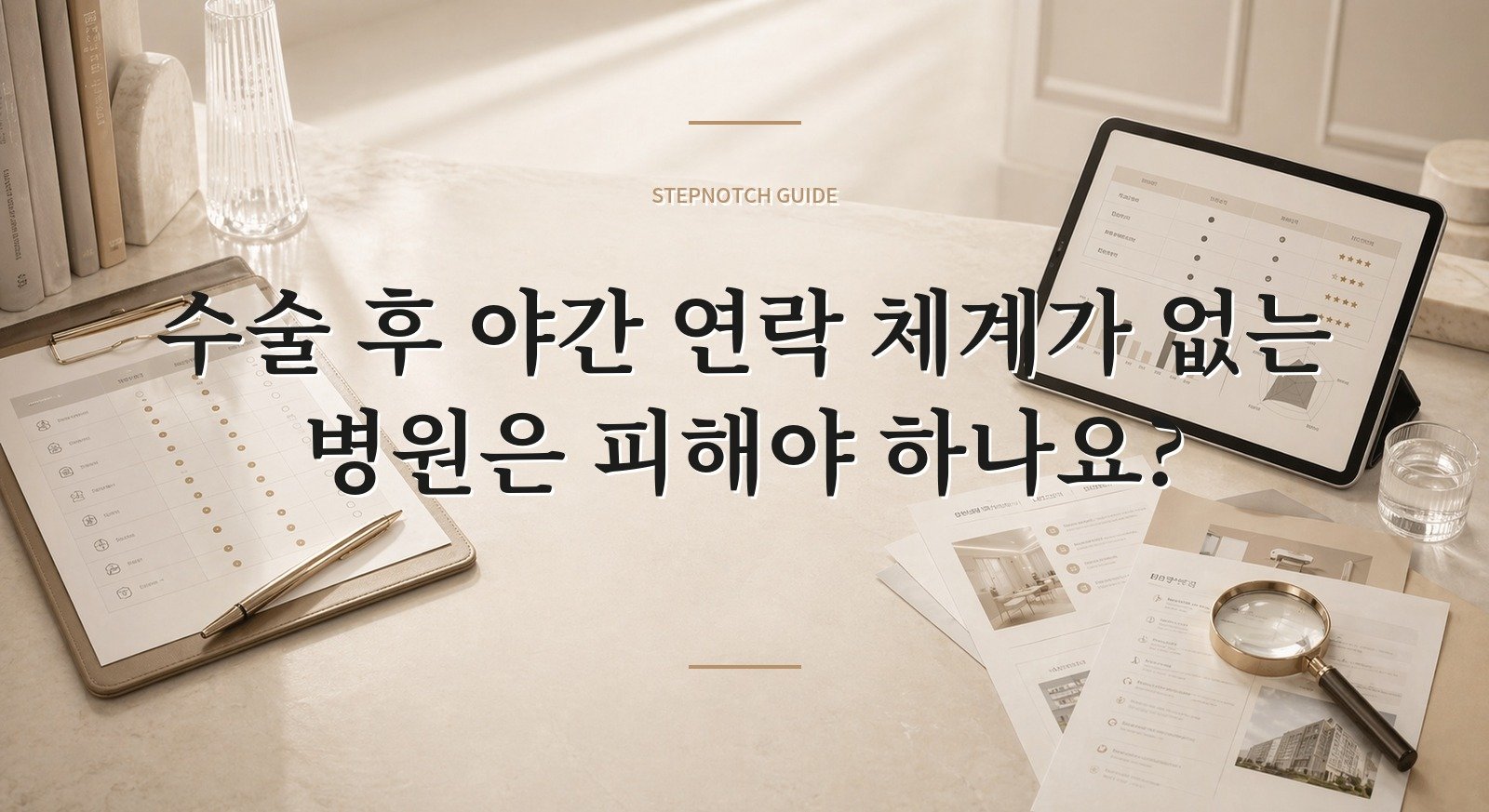 수술 후 야간 연락 체계가 없는 병원은 피해야 하나요? 핵심 정보