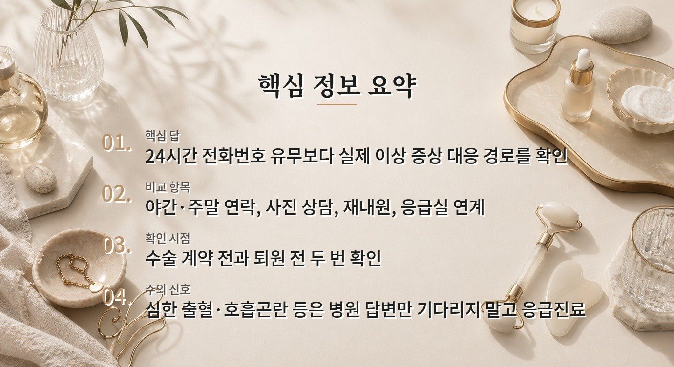 수술 후 야간 연락 체계가 없는 병원은 피해야 하나요? 비교 가이드