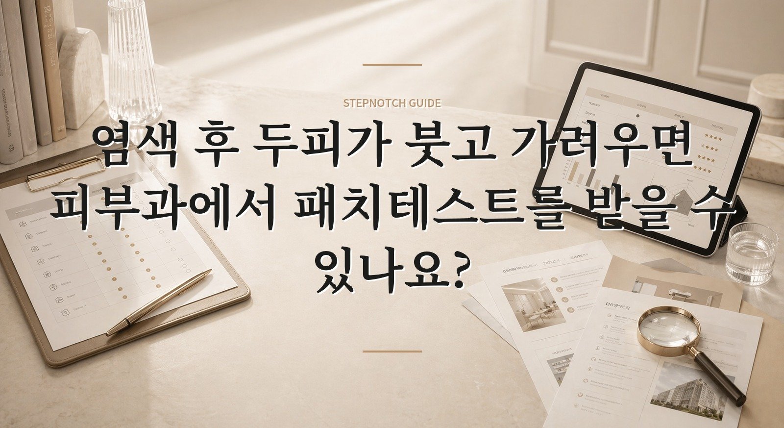 염색 후 두피가 붓고 가려우면 피부과에서 패치테스트를 받을 수 있나요?