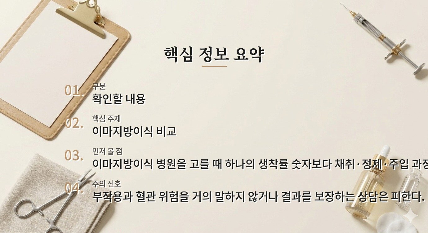 여성 이마지방이식 병원 비교, 생착률보다 주입 층을 물어보기 비교 가이드