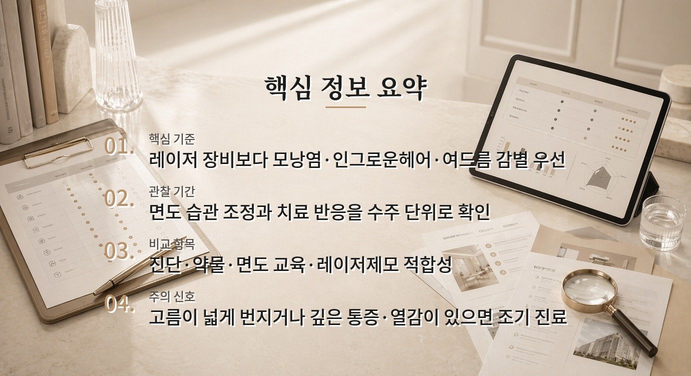 남자 수염 모낭염 병원은 레이저제모를 같이 하는 곳이 더 좋나요? 비교 가이드