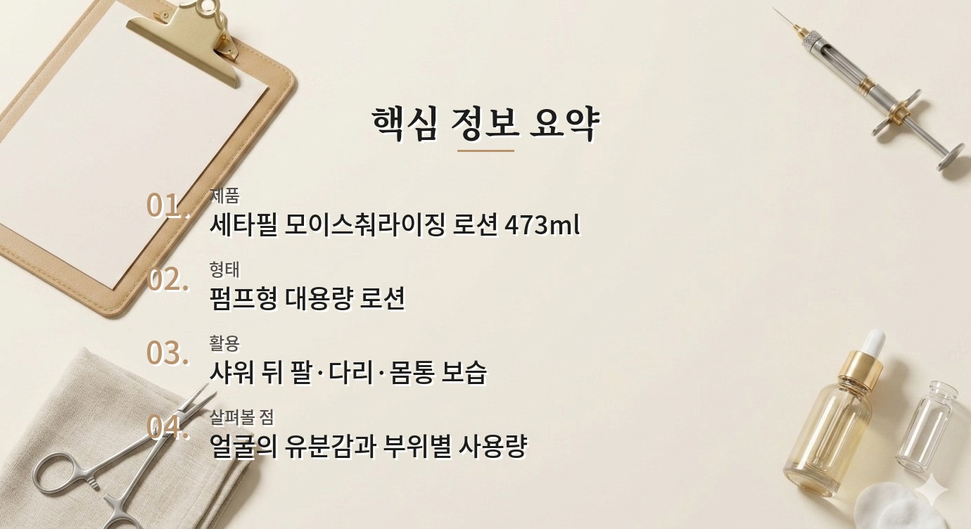 세타필 모이스춰라이징 로션 473ml, 헬스 후 얼굴과 몸에 같이 써도 될까? 비교 가이드