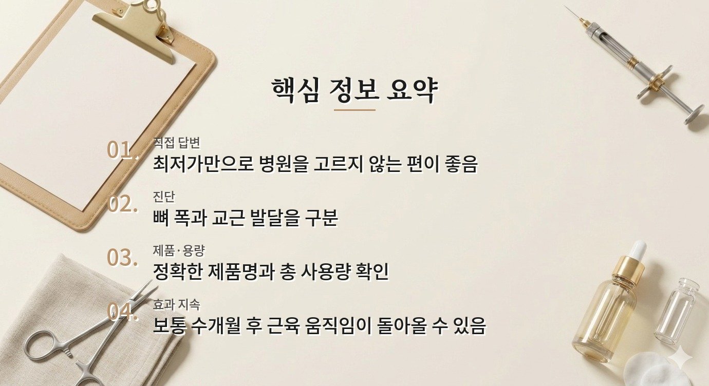 남자 사각턱 보톡스 병원은 가격이 싼 곳을 골라도 될까요? 비교 가이드