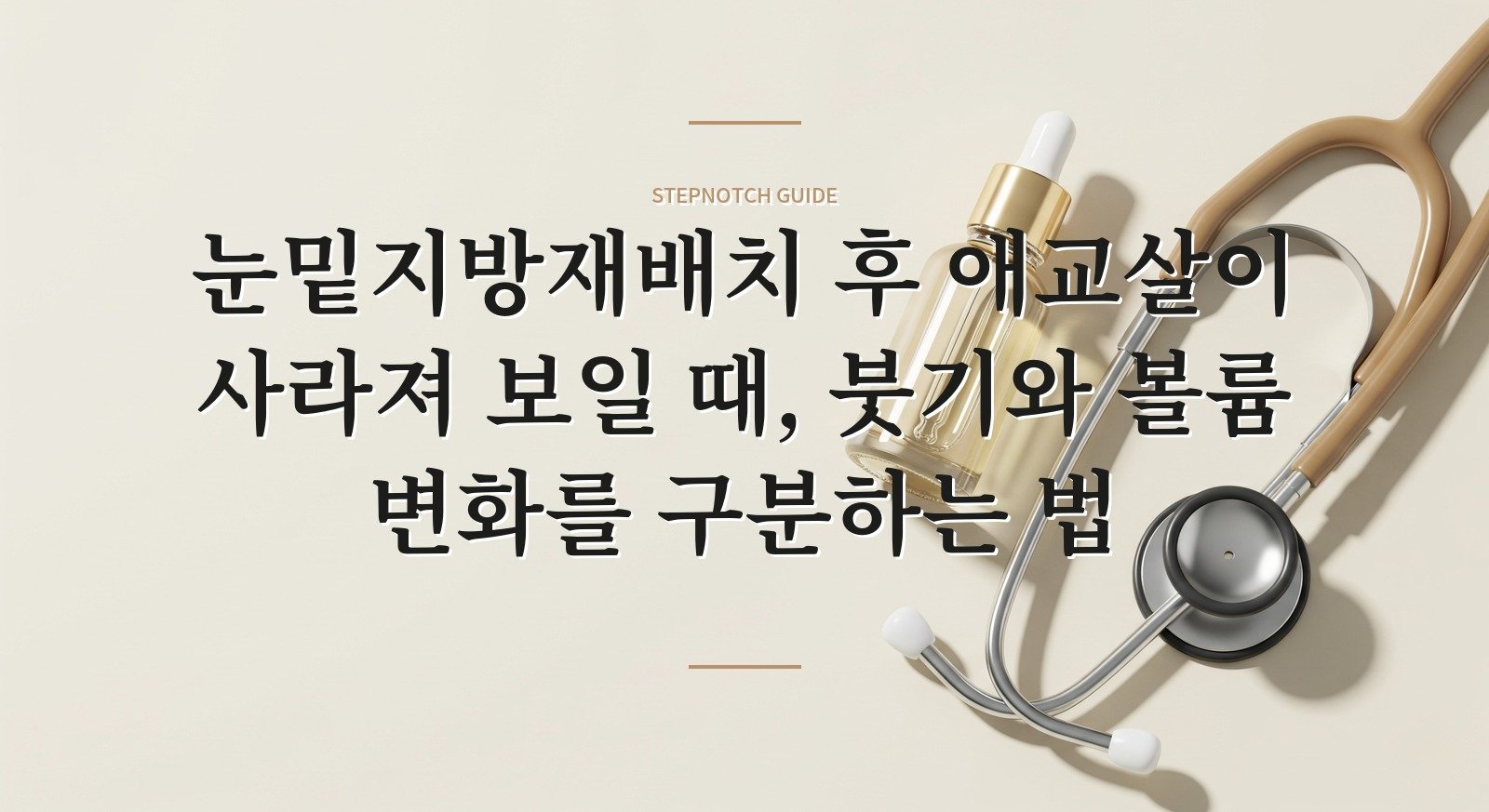 눈밑지방재배치 후 애교살이 사라져 보일 때, 붓기와 볼륨 변화를 구분하는 법 핵심 정보