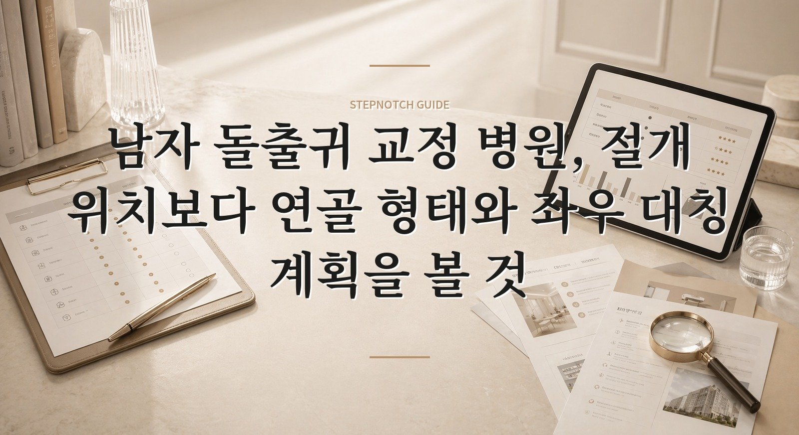 남자 돌출귀 교정 병원, 절개 위치보다 연골 형태와 좌우 대칭 계획을 볼 것 핵심 정보