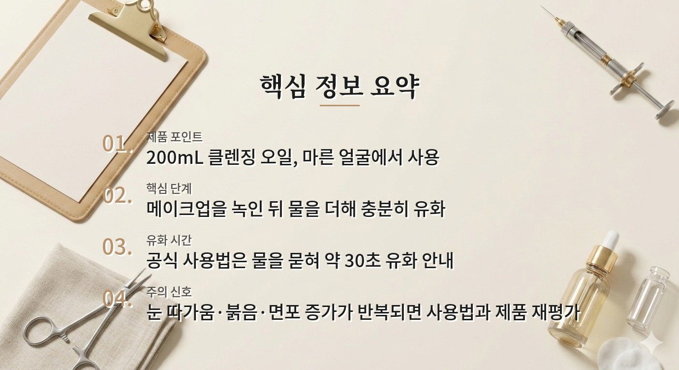 마녀공장 퓨어 클렌징 오일 딥 클린, 워터프루프 메이크업과 유화 과정 비교 가이드