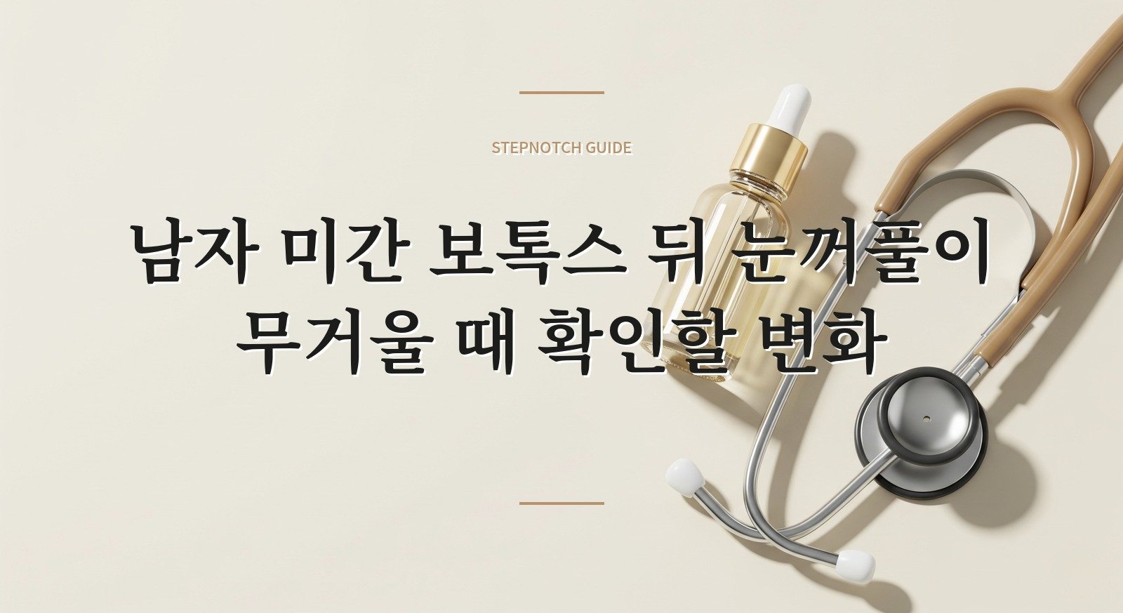 남자 미간 보톡스 뒤 눈꺼풀이 무거울 때 확인할 변화 핵심 정보