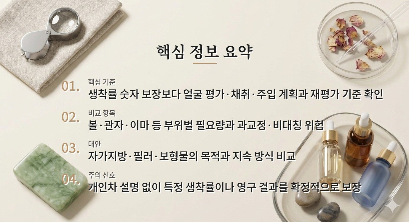 여성 얼굴 지방이식 병원은 1차 생착률을 보장하는 곳이 더 좋은가요? 비교 가이드