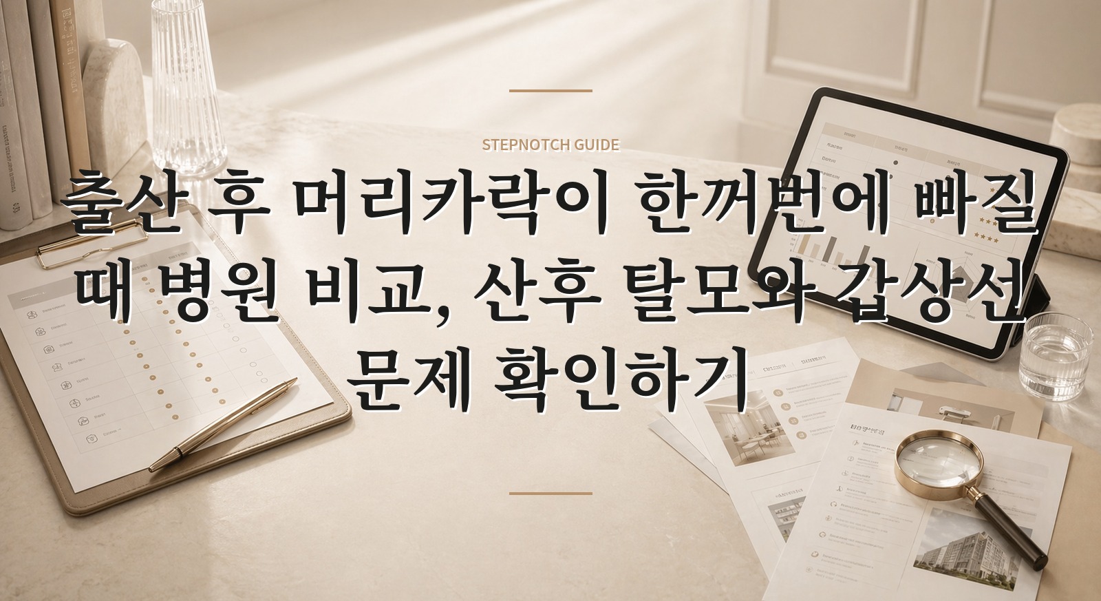 출산 후 머리카락이 한꺼번에 빠질 때 병원 비교, 산후 탈모와 갑상선 문제 확인하기