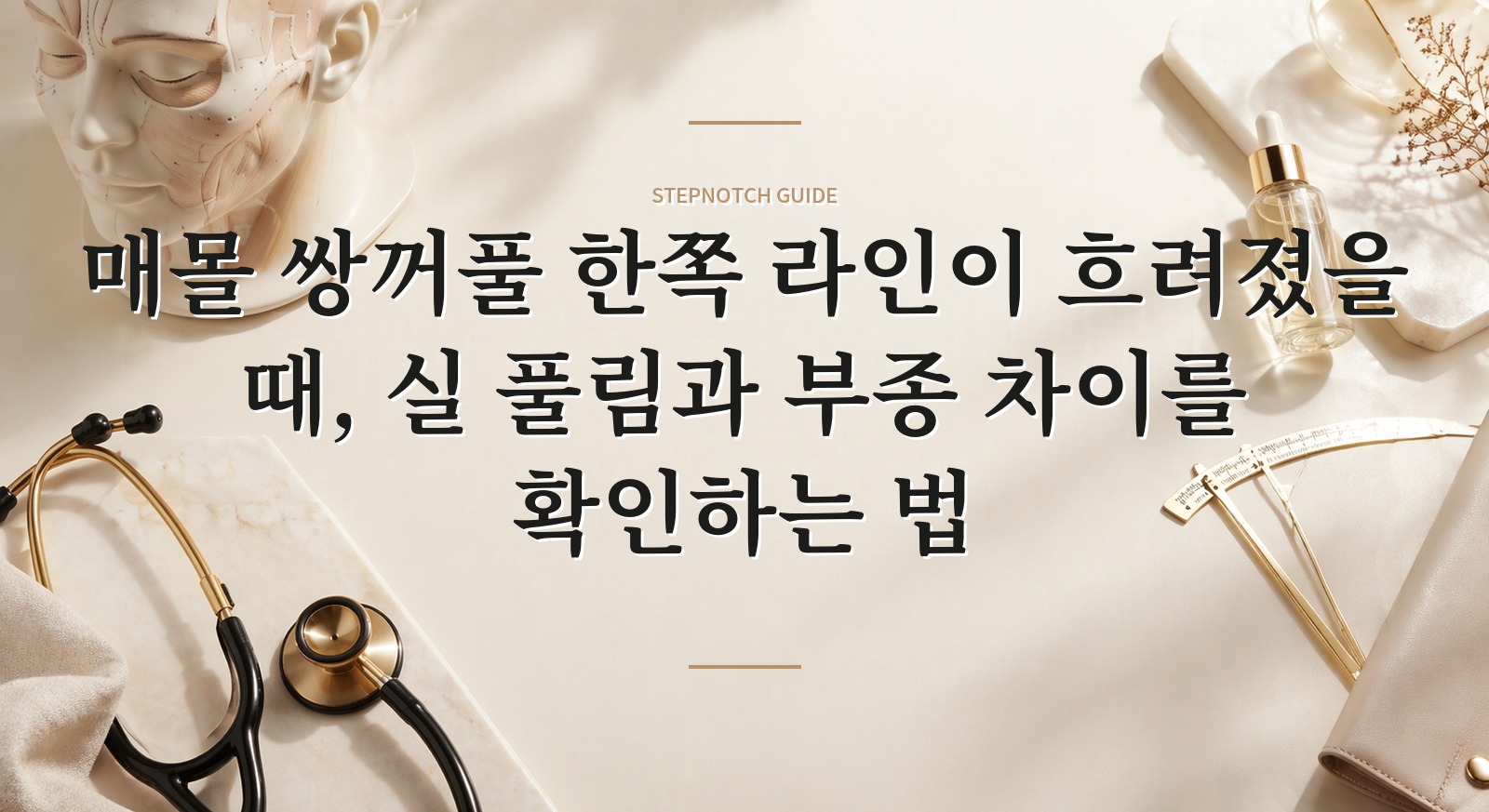 매몰 쌍꺼풀 한쪽 라인이 흐려졌을 때, 실 풀림과 부종 차이를 확인하는 법 핵심 정보