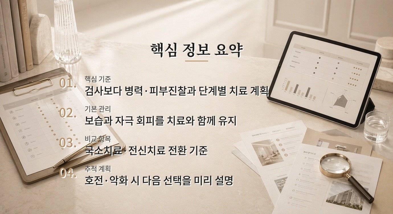 아토피 피부염 병원 비교, 검사 개수보다 보습·국소치료·추적 계획을 보는 이유 비교 가이드