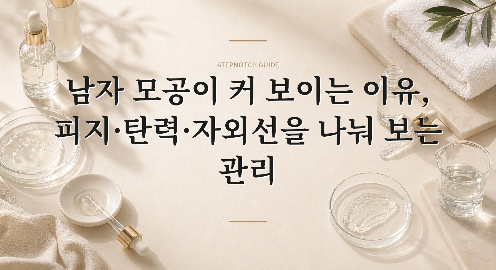 남자 모공이 커 보이는 이유, 피지·탄력·자외선을 나눠 보는 관리 핵심 정보