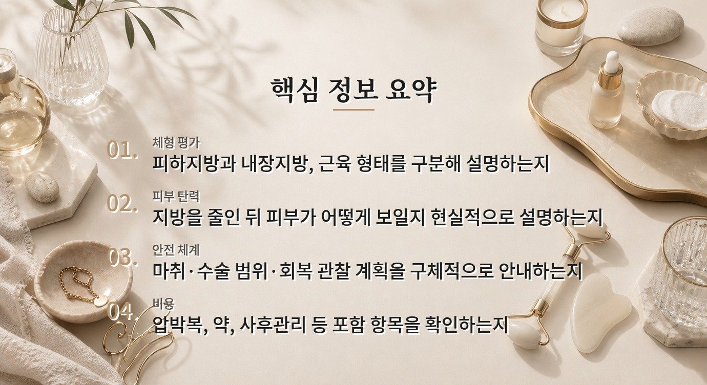남자 복부지방흡입 병원 비교, 몇 cc보다 피부 탄력과 지방층 설명을 확인하기 비교 가이드