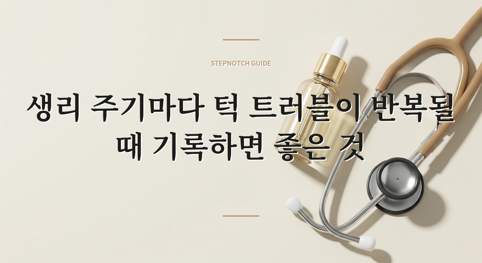 생리 주기마다 턱 트러블이 반복될 때 기록하면 좋은 것 핵심 정보