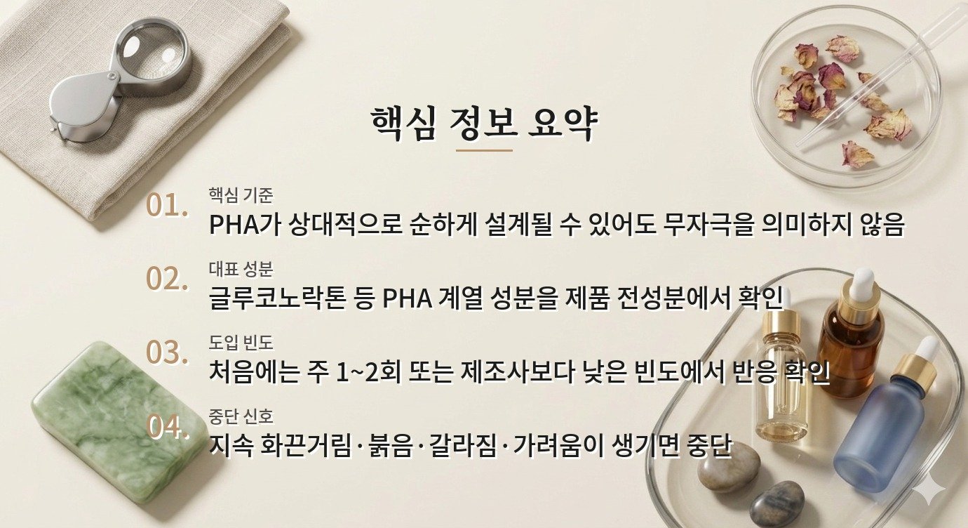 PHA 각질제거제, AHA·BHA보다 순하다는 말의 실제 의미 비교 가이드