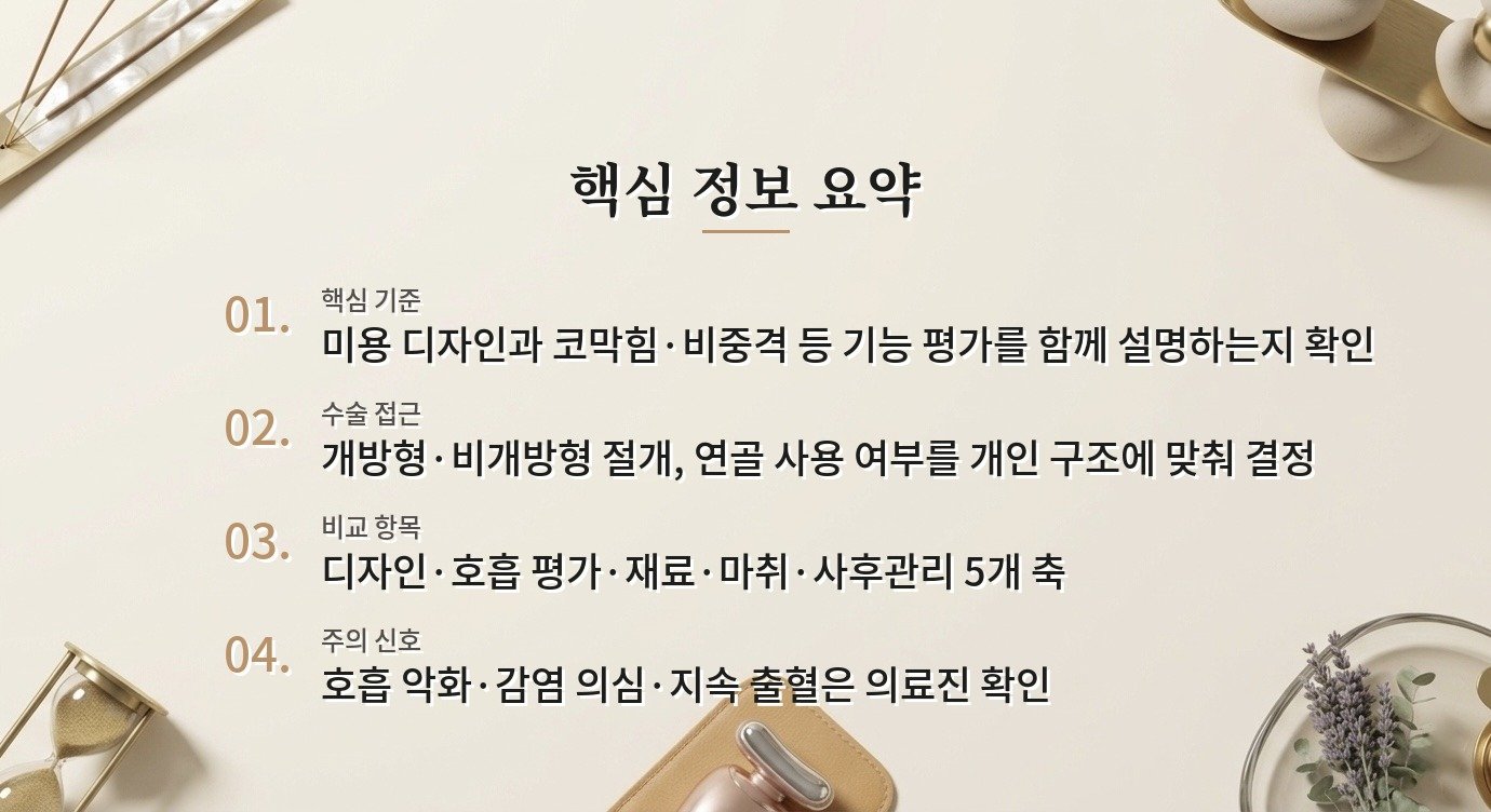 남자 코성형 병원, 미용 디자인과 코막힘·비중격 평가를 함께 비교해야 하는 이유 비교 가이드