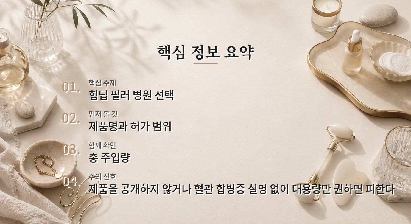 여성 힙딥 필러 병원 비교, 제품 허가와 총 주입량을 확인하는 법 비교 가이드