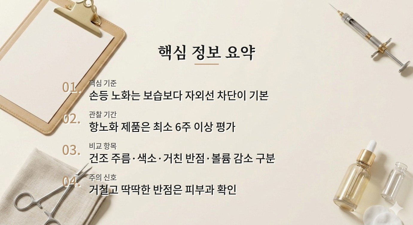 손등 노화가 신경 쓰일 때 핸드크림보다 먼저 볼 자외선과 색소 변화 비교 가이드