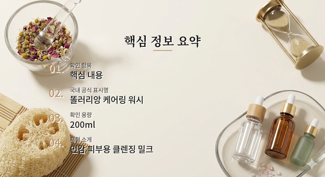 라로슈포제 똘러리앙 케어링 워시 200ml, 세안 후 당김 있는 피부의 세정 기준 비교 가이드