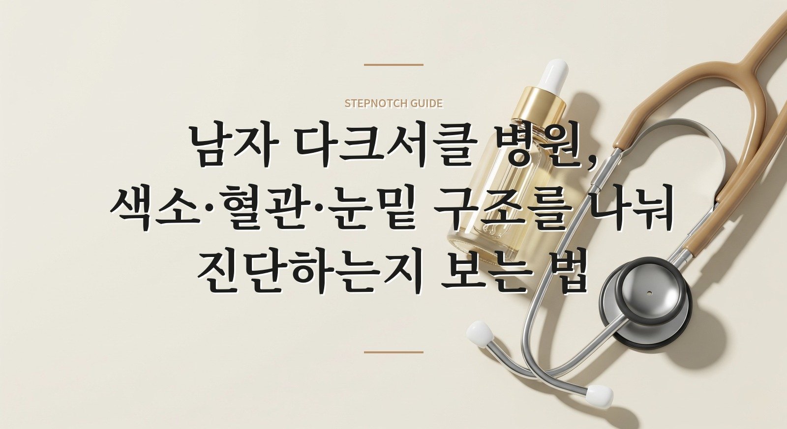 남자 다크서클 병원, 색소·혈관·눈밑 구조를 나눠 진단하는지 보는 법 핵심 정보