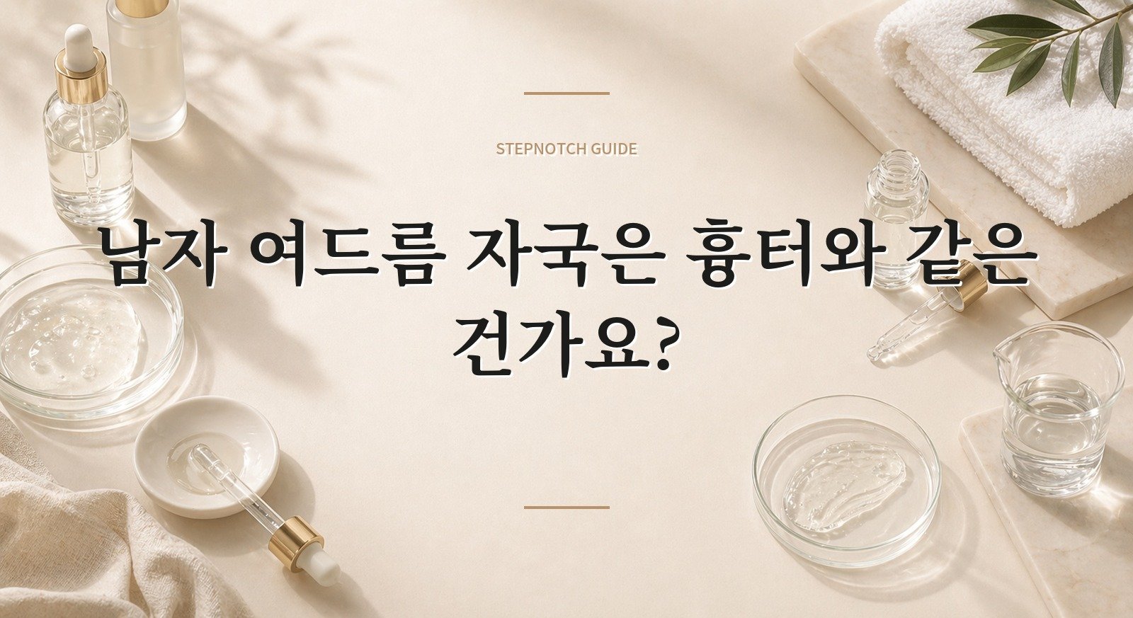 남자 여드름 자국은 흉터와 같은 건가요? 핵심 정보