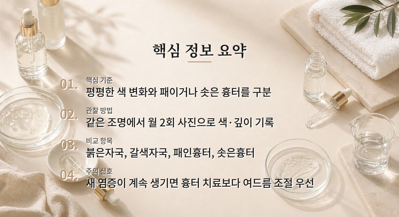 남자 여드름 자국은 흉터와 같은 건가요? 비교 가이드