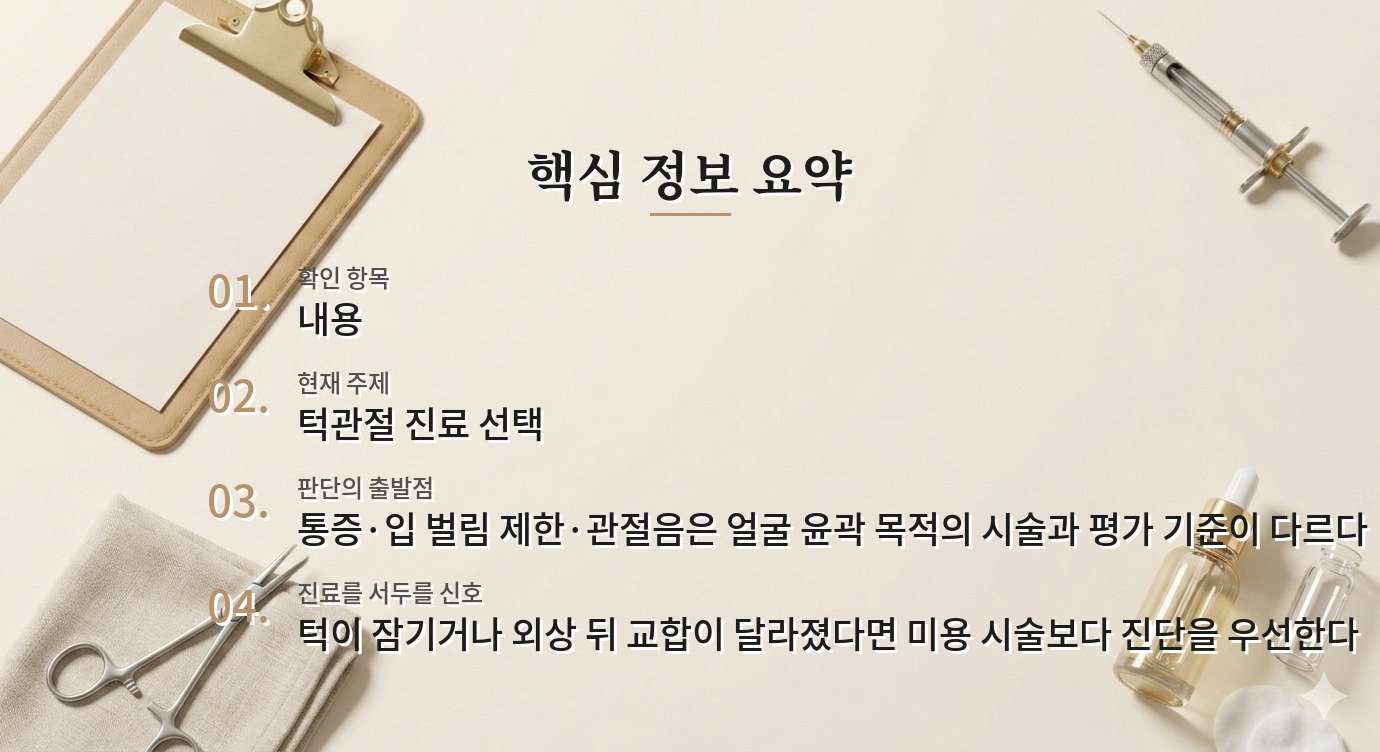턱관절 통증 병원 비교, 치과 진료와 사각턱 보톡스 목적을 나누기 비교 가이드