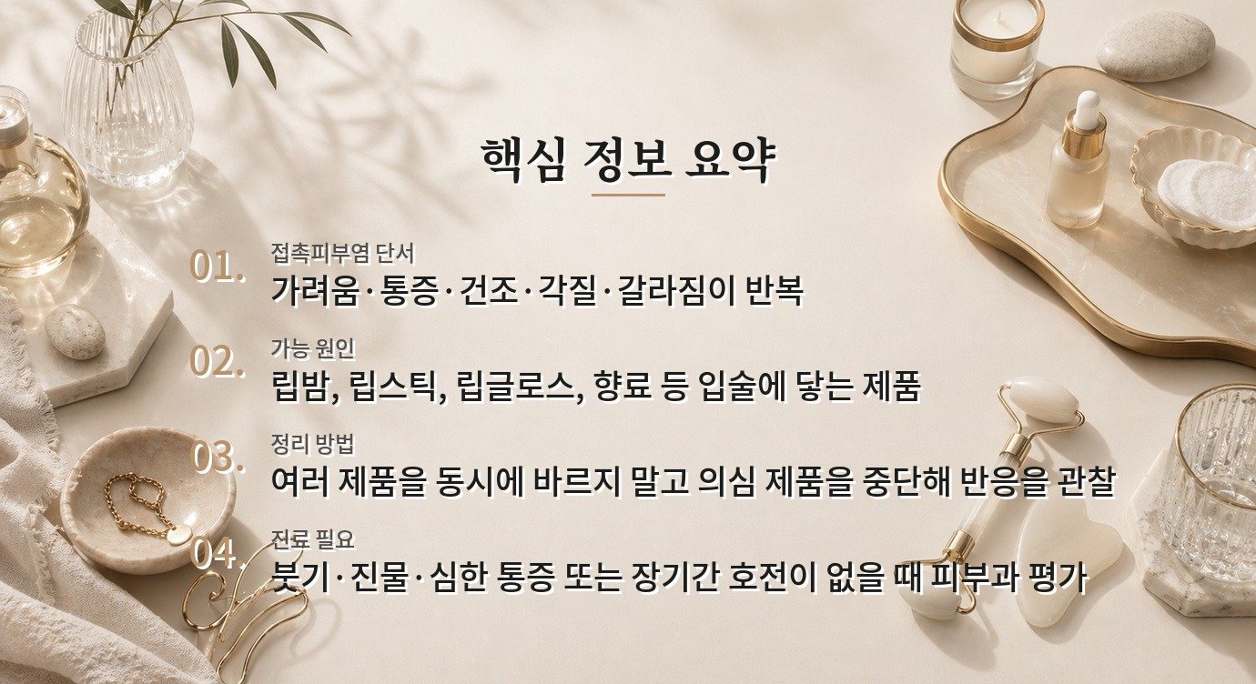 립밤을 바를수록 입술이 따가운 여성, 보습보다 접촉 성분을 먼저 확인할 것 비교 가이드