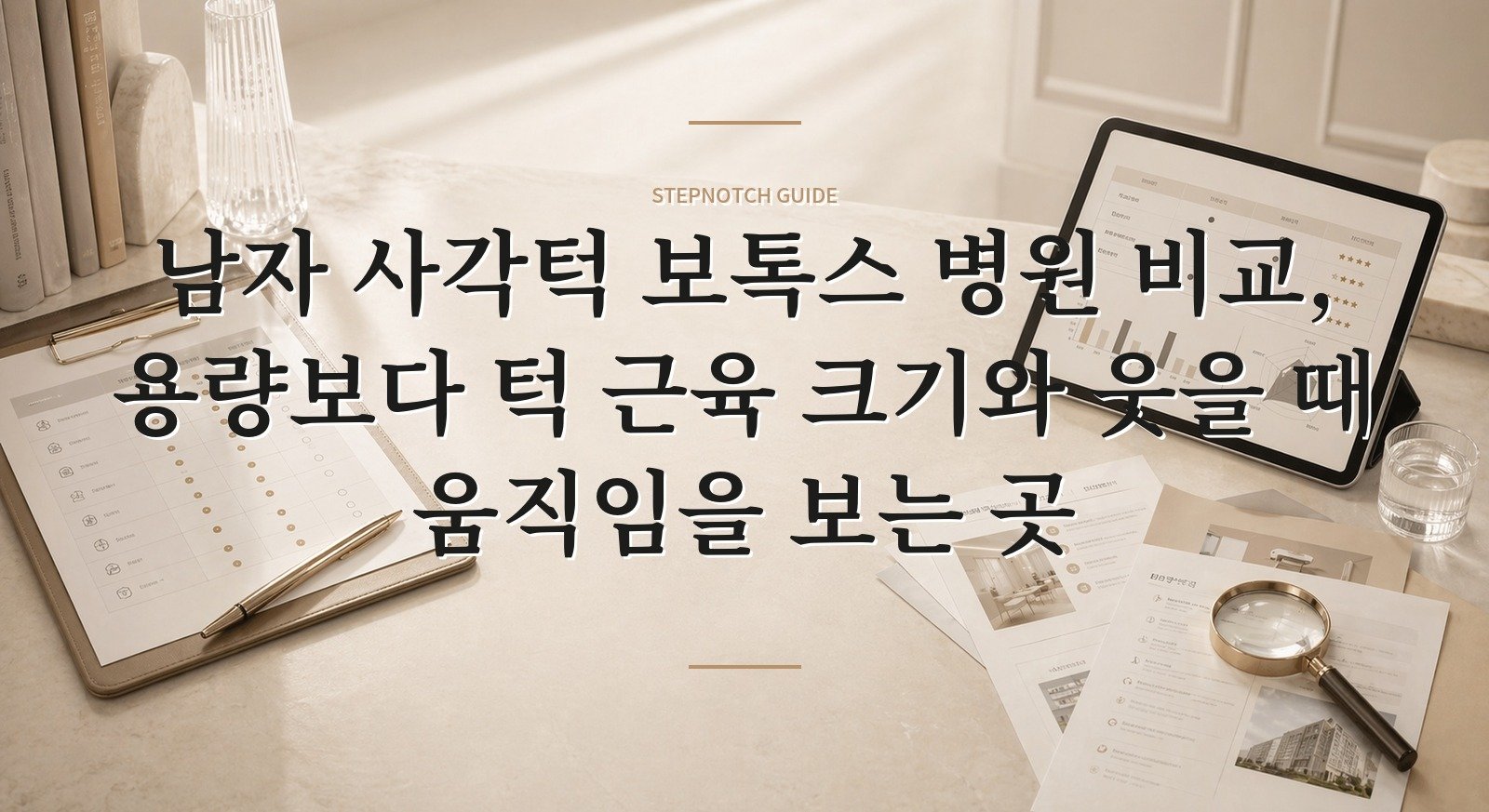 남자 사각턱 보톡스 병원 비교, 용량보다 턱 근육 크기와 웃을 때 움직임을 보는 곳 핵심 정보