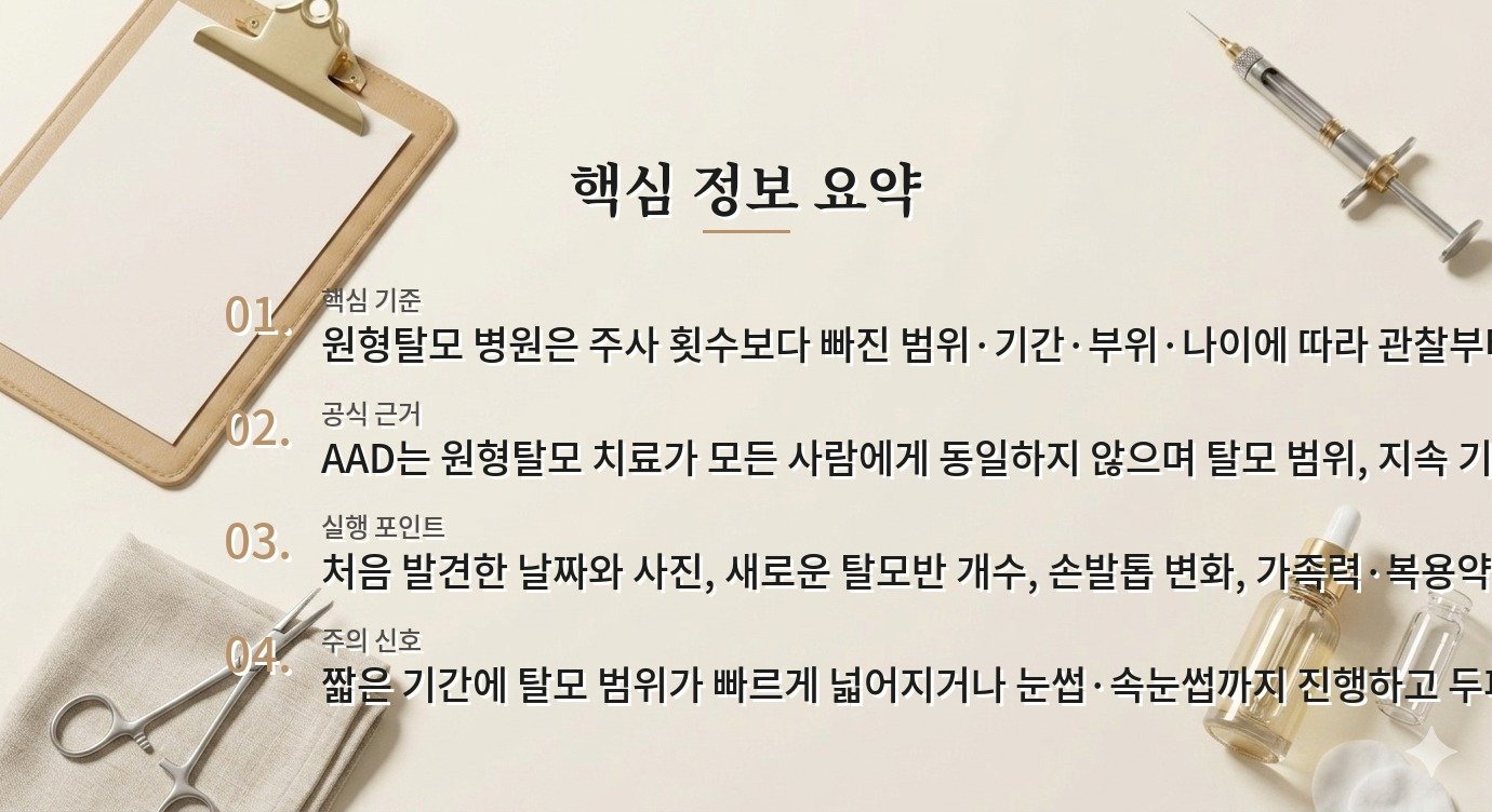 원형탈모 병원 비교, 탈모 범위와 기간에 따라 치료가 달라지는지 보는 법 비교 가이드