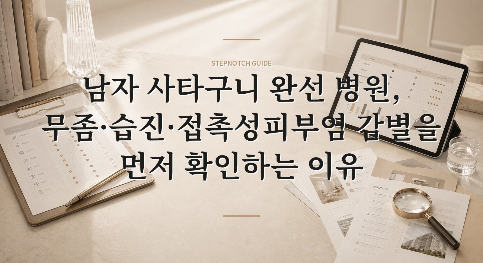 남자 사타구니 완선 병원, 무좀·습진·접촉성피부염 감별을 먼저 확인하는 이유 핵심 정보