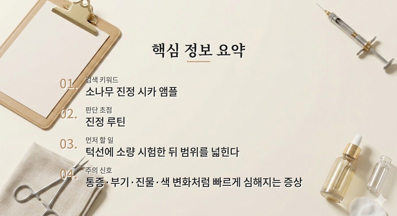 라운드랩 소나무 진정 시카 앰플 50ml, 붉은 피부에 바를 때 확인할 점 비교 가이드