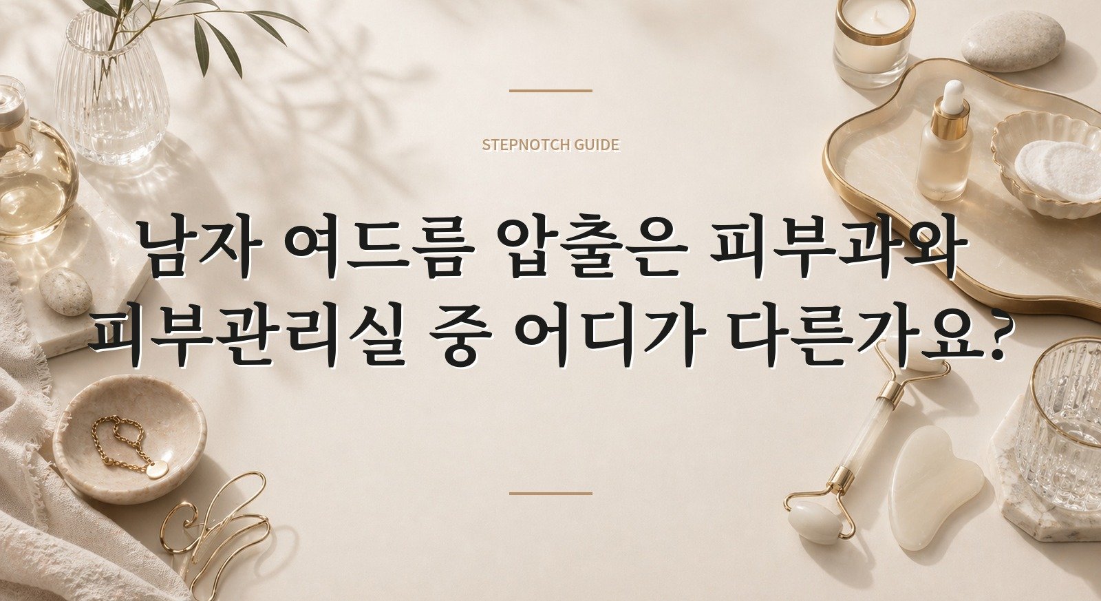 남자 여드름 압출은 피부과와 피부관리실 중 어디가 다른가요? 핵심 정보