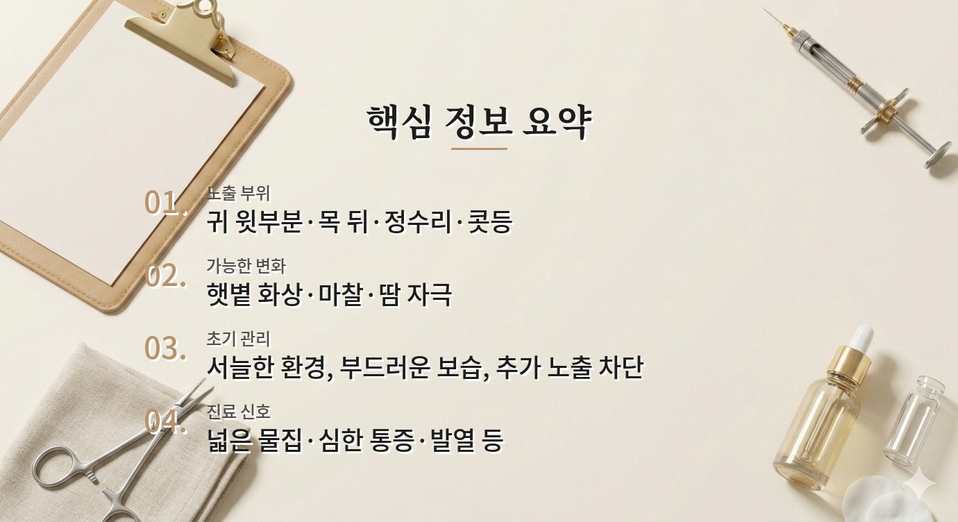 등산 후 귀와 목 뒤만 화끈거리는 남자, 자외선 노출 부위부터 확인하기 비교 가이드