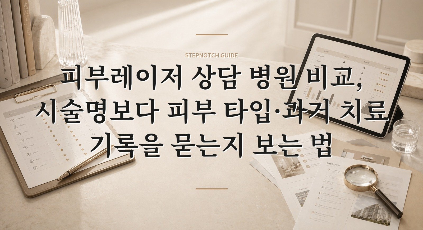 피부레이저 상담 병원 비교, 시술명보다 피부 타입·과거 치료 기록을 묻는지 보는 법 핵심 정보