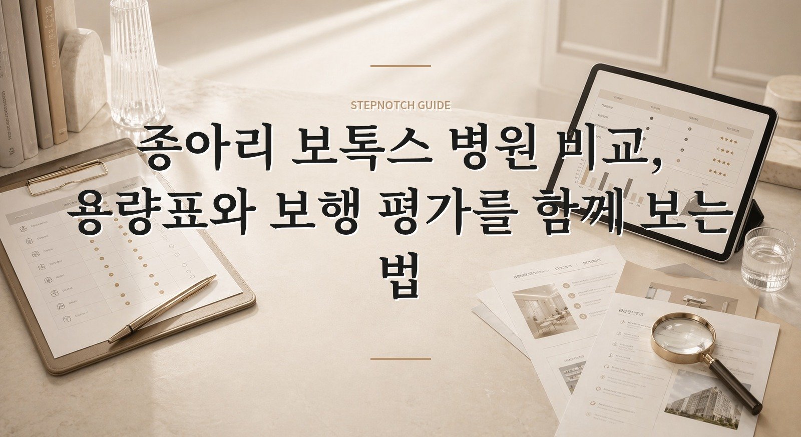 종아리 보톡스 병원 비교, 용량표와 보행 평가를 함께 보는 법 핵심 정보