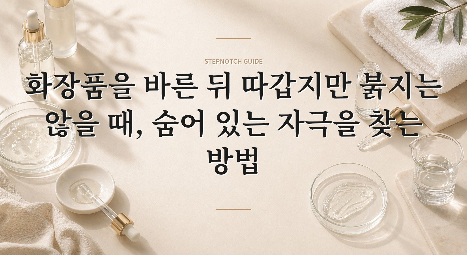 화장품을 바른 뒤 따갑지만 붉지는 않을 때, 숨어 있는 자극을 찾는 방법 핵심 정보