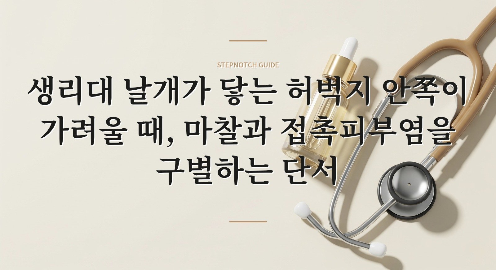 생리대 날개가 닿는 허벅지 안쪽이 가려울 때, 마찰과 접촉피부염을 구별하는 단서 핵심 정보