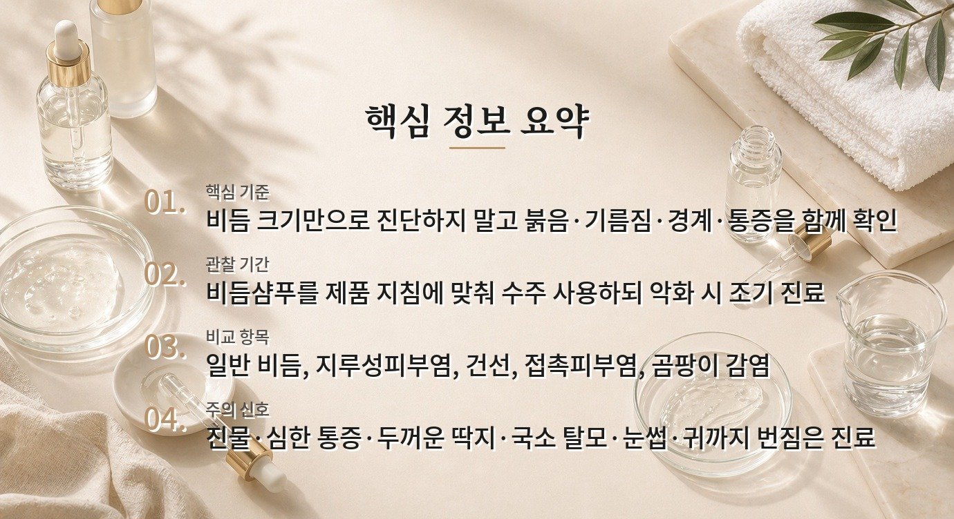 두피 비듬이 큰 조각으로 떨어지면 지루성피부염인가요? 비교 가이드