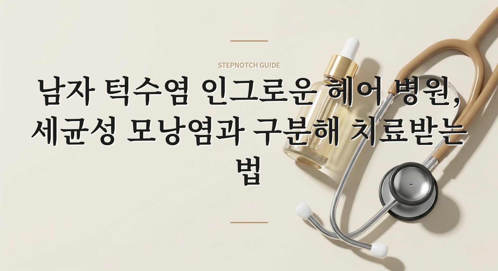 남자 턱수염 인그로운 헤어 병원, 세균성 모낭염과 구분해 치료받는 법