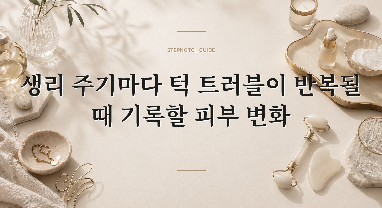 생리 주기마다 턱 트러블이 반복될 때 기록할 피부 변화 핵심 정보