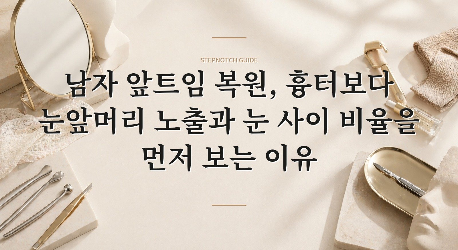 남자 앞트임 복원, 흉터보다 눈앞머리 노출과 눈 사이 비율을 먼저 보는 이유
