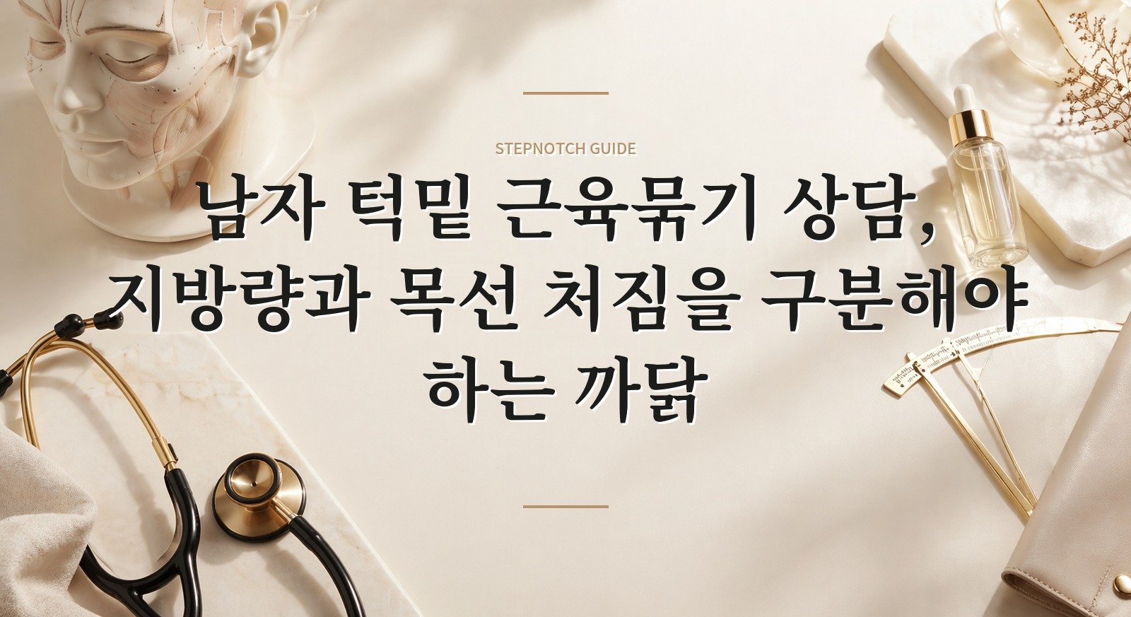 남자 턱밑 근육묶기 상담, 지방량과 목선 처짐을 구분해야 하는 까닭 핵심 정보