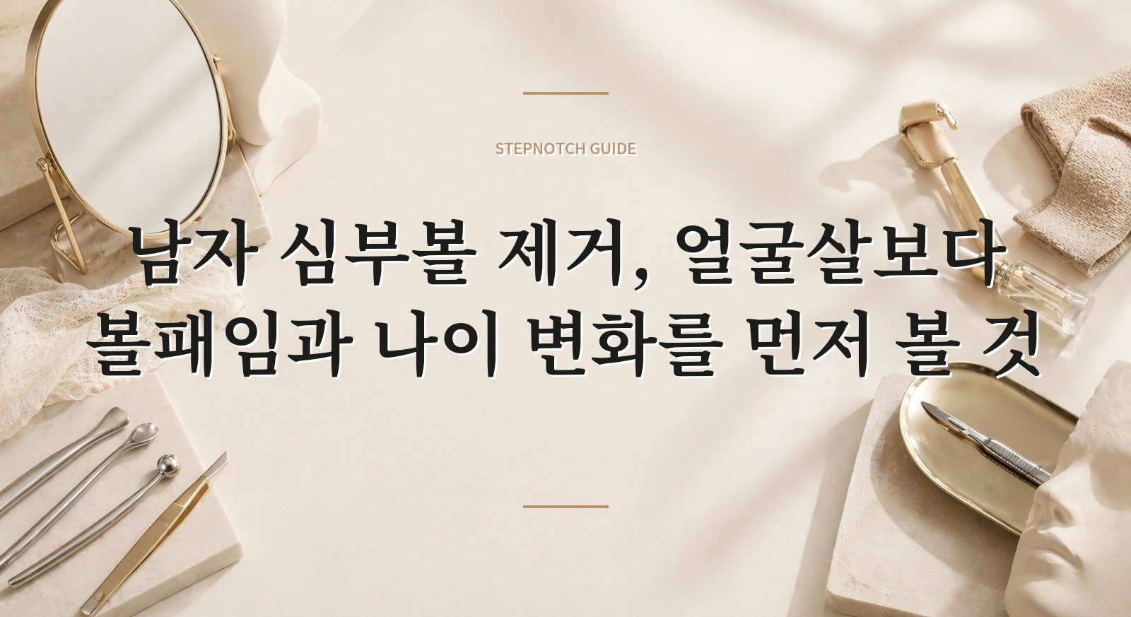 남자 심부볼 제거, 얼굴살보다 볼패임과 나이 변화를 먼저 볼 것 핵심 정보