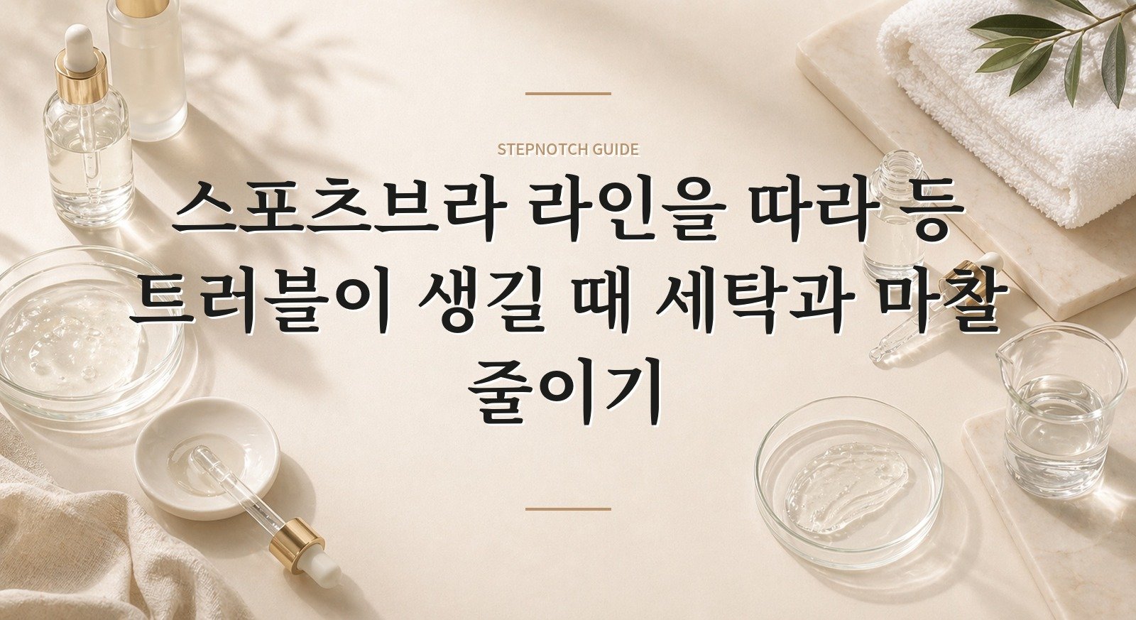스포츠브라 라인을 따라 등 트러블이 생길 때 세탁과 마찰 줄이기 핵심 정보