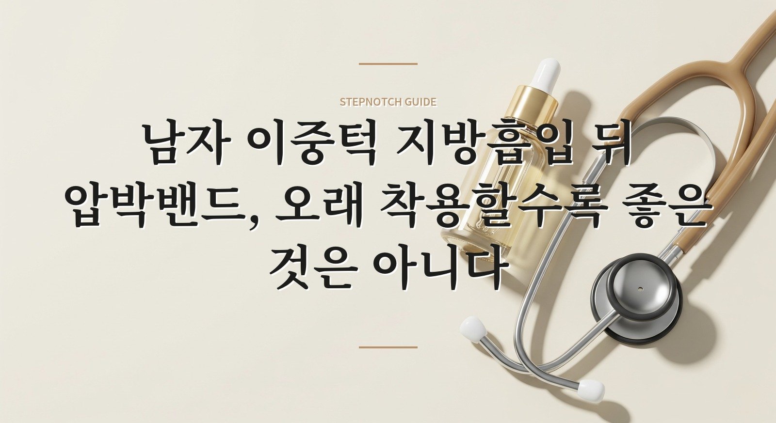 남자 이중턱 지방흡입 뒤 압박밴드, 오래 착용할수록 좋은 것은 아니다 핵심 정보