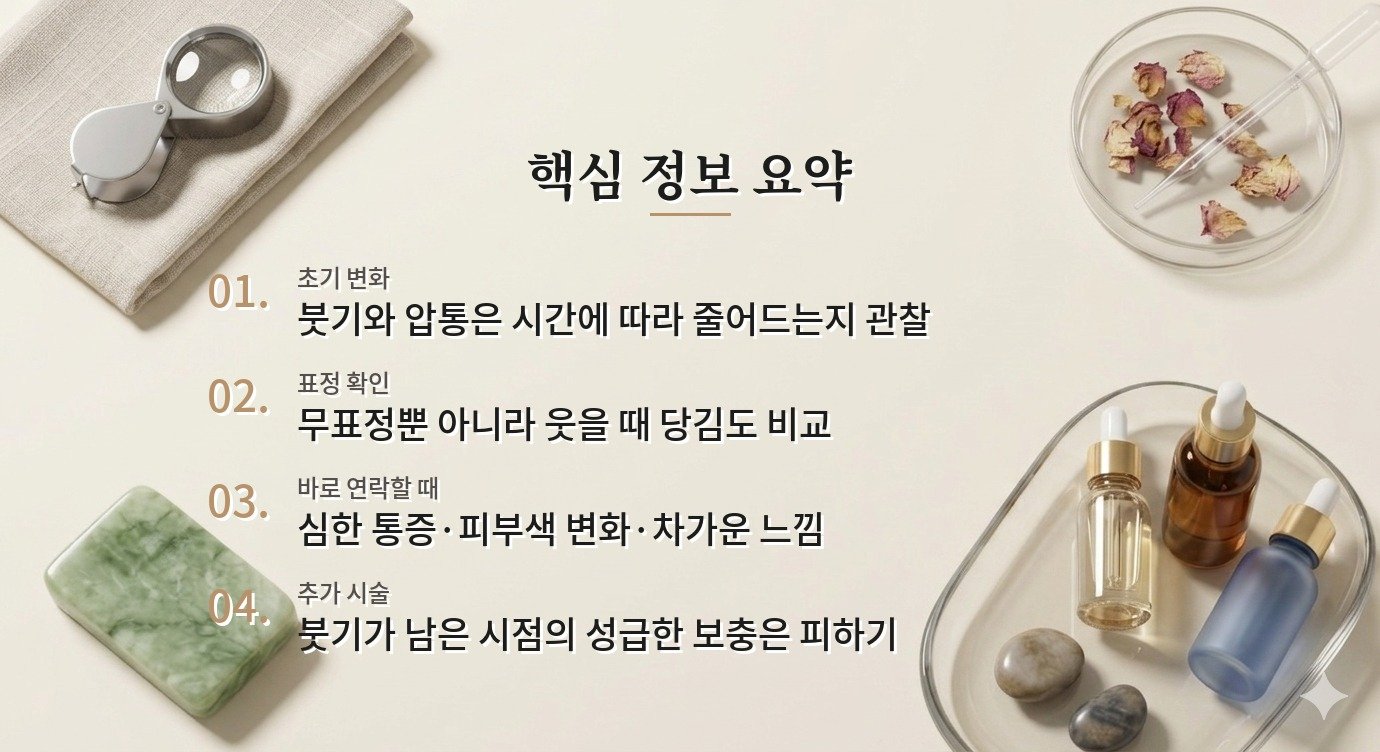 남자 팔자주름 필러 후 웃을 때 뻣뻣하다면 붓기와 과교정을 구분하는 법 비교 가이드