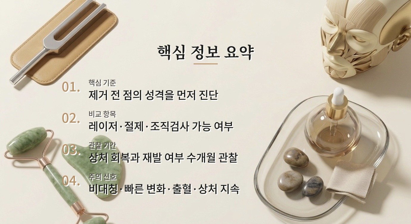 남자 점 제거 병원, 레이저 가격보다 제거 전 진단과 조직검사 가능성을 볼 것 비교 가이드