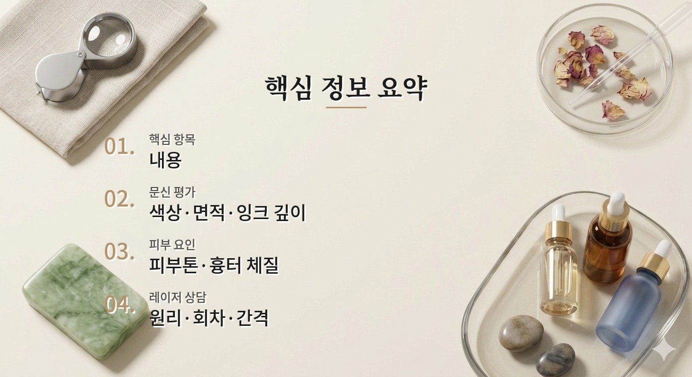 남자 문신제거 병원 비교, 색깔보다 먼저 확인할 흉터와 피부톤 비교 가이드