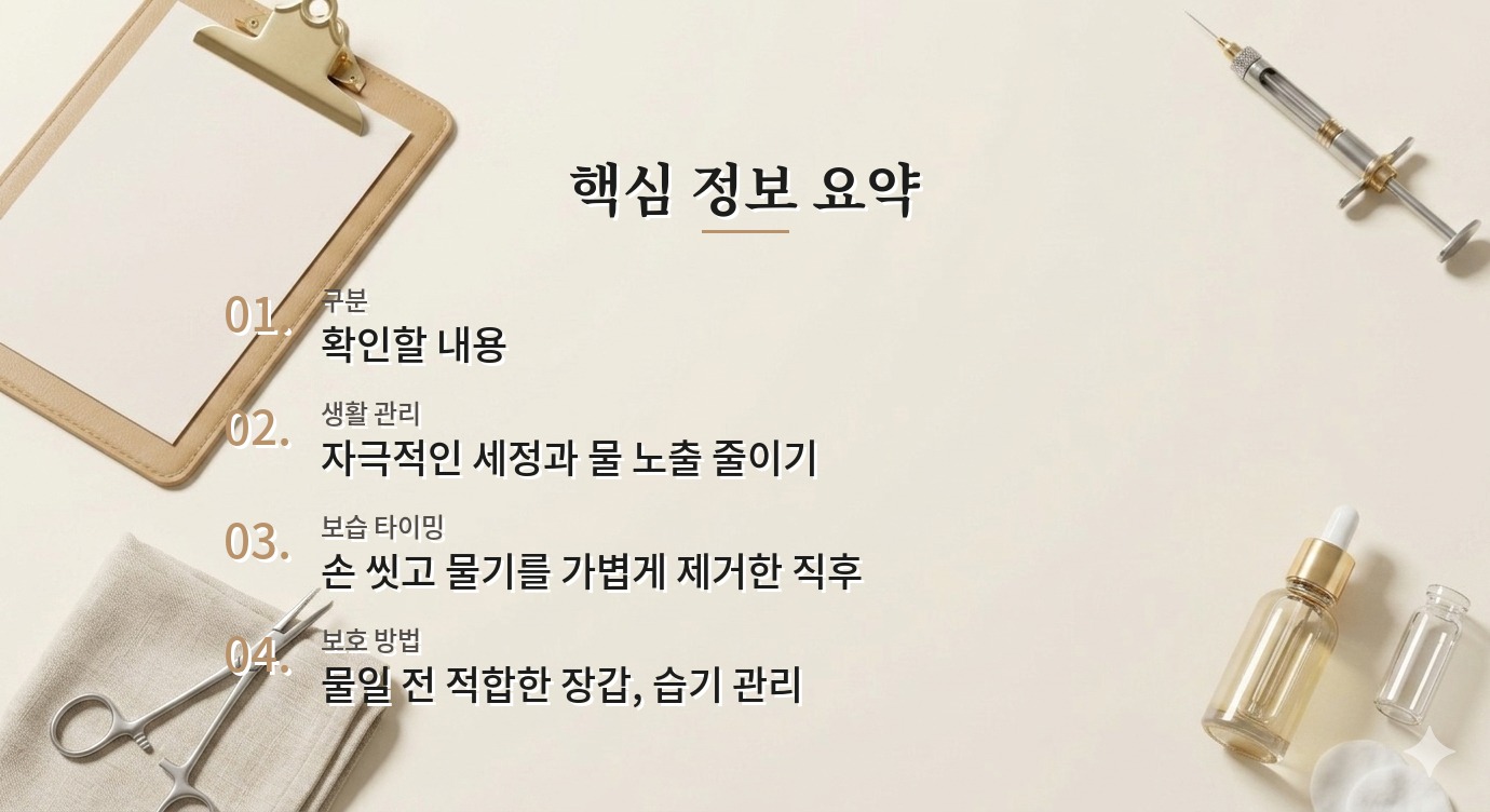 한포진으로 손바닥이 갈라질 때 손 씻기와 보습을 조절하는 법 비교 가이드